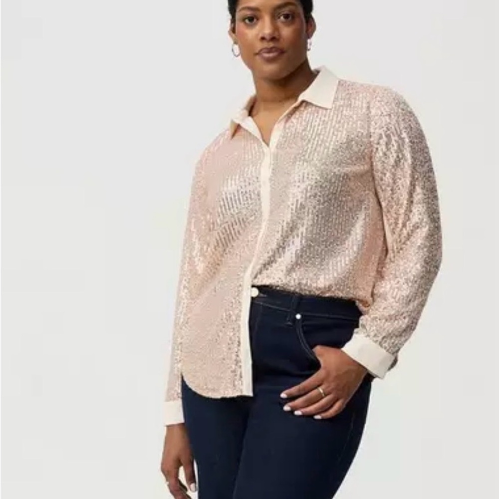 NWT Torrid Madison Sequin Button Up Size 6 6X | 30